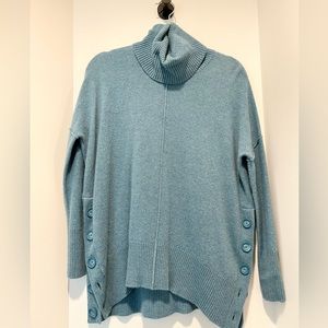 Max Studio 2 Ply 100% Cashmere Turtleneck NWT in XS Blue